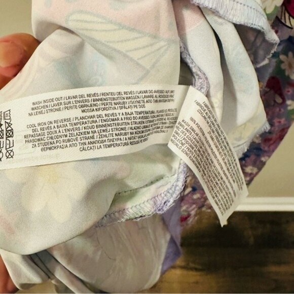 Disney Alice in Wonderland Kimono Robe XL Lavender Mushrooms Fairycore - Picture 14 of 15